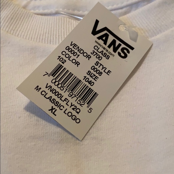 VANS 💥SALE!💥 Classic Cotton Men’s Size T-Shirt White Grey Logo VN000LFLY2Q - Picture 4 of 6